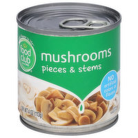 Food Club Mushrooms, Pieces & Stems, 4 Ounce