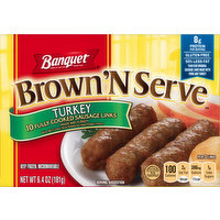 Banquet Sausage Links, Fully Cooked, Turkey, 10 Each