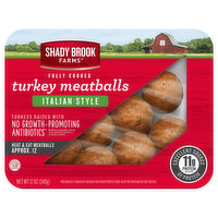 Shady Brook Farms Turkey Meatballs, Italian Style, 12 Ounce