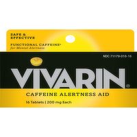 Vivarin Caffeine Alertness Aid, 200 mg, Tablets, 16 Each