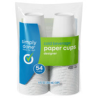 Simply Done Paper Cups, Designer, Cold Beverage, 54 Each