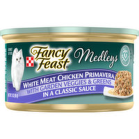 Fancy Feast Gravy Wet Cat Food, Medleys White Meat Chicken Primavera, 3 Ounce