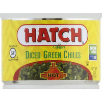 Hatch Green Chiles, Hot, Dice, 4 Ounce