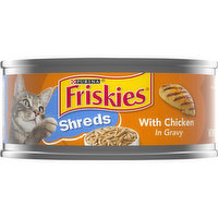 Friskies Gravy Wet Cat Food, Shreds With Chicken, 5.5 Ounce