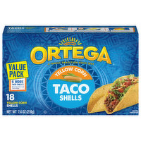 Ortega Taco Shells, Yellow Corn, Value Pack, 18 Each