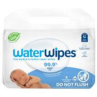 WaterWipes Baby Wipes, 99% Water, 4 Each