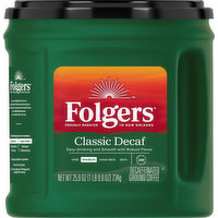 Folgers Coffee, Ground, Medium, Classic Decaf, 25.9 Ounce