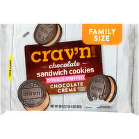 Crav'n Flavor Chocolate Creme Double Stuffed Chocolate Sandwich Cookies, 20 Ounce