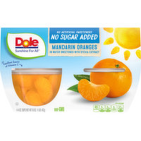 Dole Mandarin Oranges, No Sugar Added, 4 Each