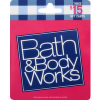 Bath & Body Works Gift Cards, $15, 3 Each