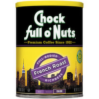 Chock Full O Nuts French Roast Dark Roast Ground Coffee, 10.3 Ounce