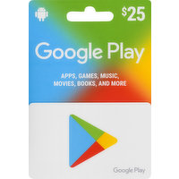 Google Play Gift Card, $25, 1 Each