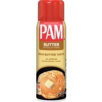 Pam Cooking Spray, No-Stick, Butter, 5 Ounce