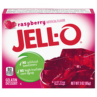 Jell-O Gelatin Dessert, Raspberry, 3 Ounce