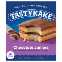 Tastykake Cakes, Chocolate Juniors, 4 Each