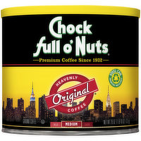 Chock Full O Nuts Heavenly Coffee Original Medium Roast Ground Coffee, 26 Ounce