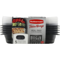 Rubbermaid Containers, Meal Prep, 5 Each