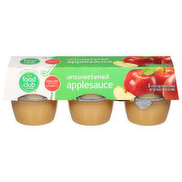 Food Club Applesauce, Unsweetened, 6 Each