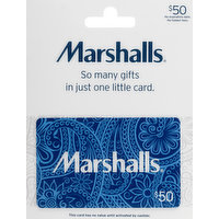 Marshalls Gift Card, $50, 1 Each