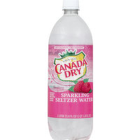 Canada Dry Sparkling Seltzer Water, Raspberry, 33.8 Ounce