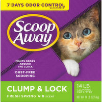 Scoop Away Clumping Cat Litter, Clump & Lock, Fresh Spring Air Scent, 14 Pound