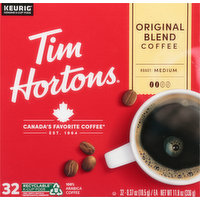 Tim Hortons Coffee, Medium Roast, Original Blend, Pods, 32 Each