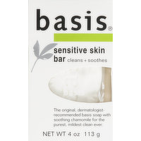 Basis Sensitive Skin Bar, 4 Ounce