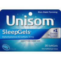 Unisom Nighttime Sleep-Aid, Softgels, 16 Each