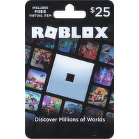 Roblox Gift Card, $25, 1 Each