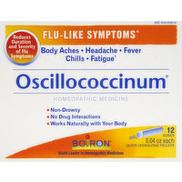 Boiron Oscillococcinum, Flu-Like Symptoms, Quick-Dissolving Pellets, 12 Each