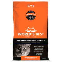 World's Best Cat Litter Low Tracking & Dust Control Multiple Cat Unscented  15 lb, 15 Pound