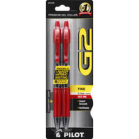 Pilot Pen, Red Ink, Fine, 0.7 mm, 2 Each