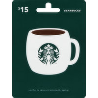 Starbucks Gift Card, $15, 1 Each