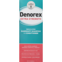 Denorex Dandruff Shampoo + Conditioner, Medicated, Extra Strength, 10 Fluid ounce