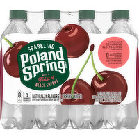 Poland Spring Spring Water, Black Cherry, Sparkling, 8 Each