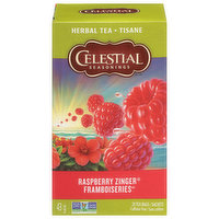 Celestial Seasonings Herbal Tea, Caffeine Free, Raspberry Zinger, Tea Bags, 20 Each