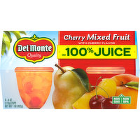 Del Monte Mixed Fruit in 100% Juice, Cherry, 4 Each