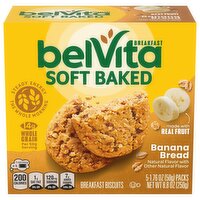 belVita belVita Soft Baked Banana Bread Breakfast Biscuits, 5 Packs (1 Biscuit Per Pack), 8.8 Ounce