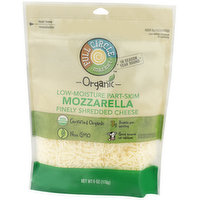 Full Circle Market Mozzarella Low-Moisture Part-Skim Finely Shredded Cheese, 6 Ounce