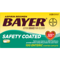 Bayer Aspirin, 325 mg, Enteric Coated Caplets, 100 Each