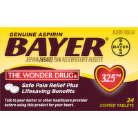 Bayer Aspirin, 325 mg, Coated Tablets, 24 Each