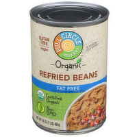 Full Circle Market Fat Free Refried Beans, 16 Ounce