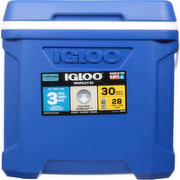 Igloo Cooler, Profile II, Blue, 30 Quart, 1 Each