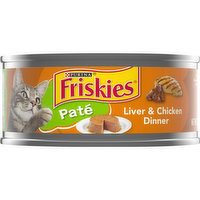 Friskies Pate Wet Cat Food, Liver & Chicken Dinner, 5.5 Ounce