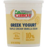 Cabot Yogurt, Greek, Triple Cream Vanilla Bean, 2 Pound