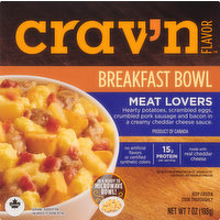 Crav'n Flavor Breakfast Bowl, Meat Lovers, 7 Ounce