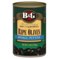 B&G Olives, Ripe, Small Pitted, 6 Ounce