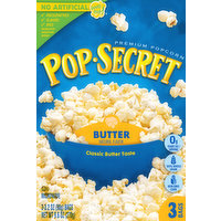 Pop-Secret Popcorn, Premium, Butter, 3 Each