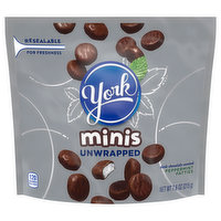 York Peppermint Patties, Dark Chocolate, Unwrapped, Minis, 7.6 Ounce