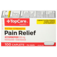 TopCare Pain Relief, Extra Strength, 500 mg, Caplets, 100 Each